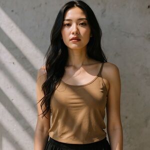 Madewell Seamless Brown Adjustable Straps Tank Top Size Medium